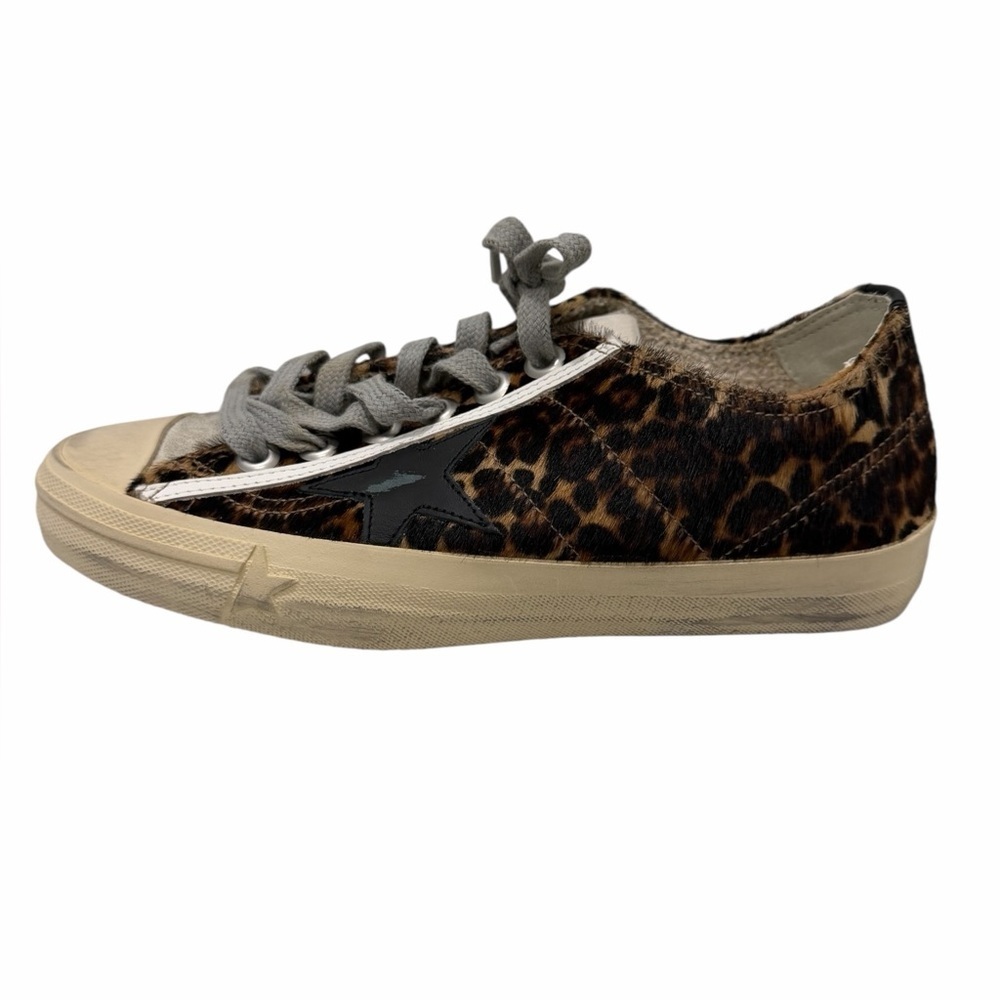 Golden Goose Women's V-STAR-2 Leopard Pony Hair 36 37 BNIB - Picture 8 of 15
